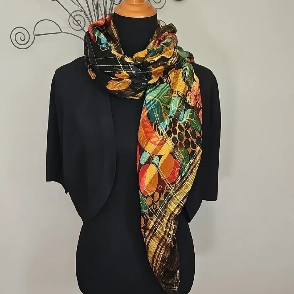 Metropolitan Museum of Art NY Vintage Silk Scarf